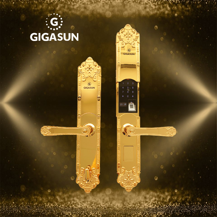 Khóa vân tay cổ điển Gigasun X2G mạ vàng